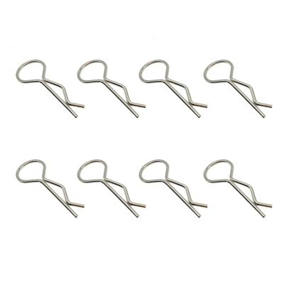Rc Upgrades Parts For HSP 1/14 1/12 1/10 1/8 1/5 8pcs RC Body Pin R Shell Clip Stainless Steel Key Drift Truck For Buggy Car Accessories(A)