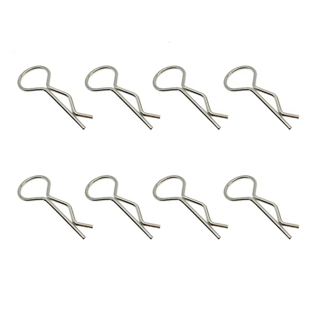 Rc Upgrades Parts For HSP 1/14 1/12 1/10 1/8 1/5 8pcs RC Body Pin R Shell Clip Stainless Steel Key Drift Truck For Buggy Car Accessories(A)