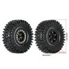 1.0 Beadlock Brass Wheel Rims Tires Set 64 * 24mm 1 18 1 24 Scale Compatible with Automotive Motorcycle Parts SCX24 FMS view 2