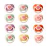 Acxico 12pcs Mini Heart-Shaped Desktop Decorations, ABS Plastic, Cute Ornaments for Home Office Tabletop Display view 1