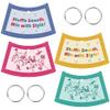 Catcan Mahjong Tile Shufflers, 4 Pack Scalloped Edge Mixers for Effortless Shuffling, Protect Nails & Tiles, Includes 4 Keychains, Funny Sayings Gifts for Mahjong Lovers & Beginners view 1