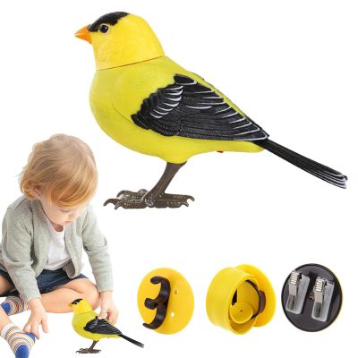 Robot Bird Electric Singing and Chirping Toy, Electric Singing and Chirping Birds Toy, Realistic Birds Toys with Natural Sounds for Trees & Patios, Wild Bird Supplies & Garden Decor