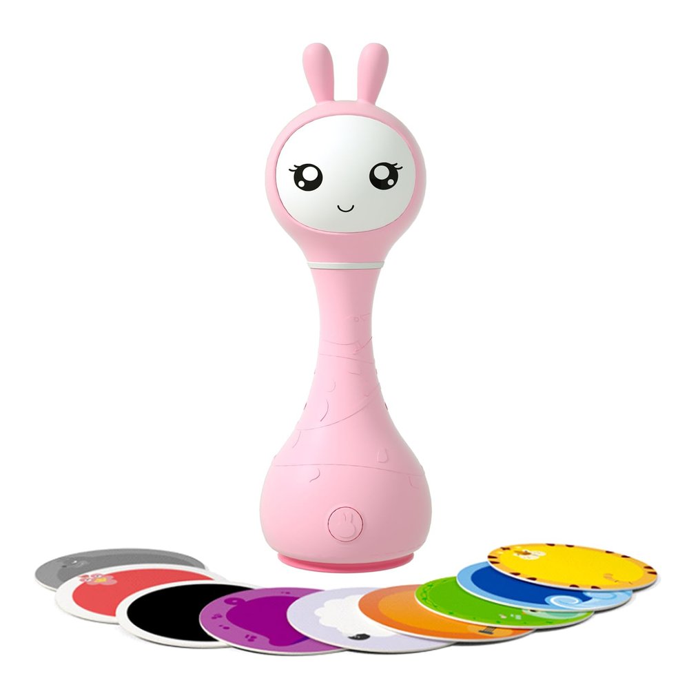 alilo Sonajero Musical para Bebs 0-12 Meses, Juguete con Luz, 66 Sonidos, 15 Canciones, 13 Cuentos, 5 Canciones de Cuna, Ruido Blanco, Reconocimiento de Colores, Regalo Recin Nacido
