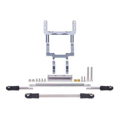 Aluminium SOA Servo Mount and Scale Hydraulic Steering Link 1 10 Scale Compatible with Automotive Motorcycle Parts(Titanium)