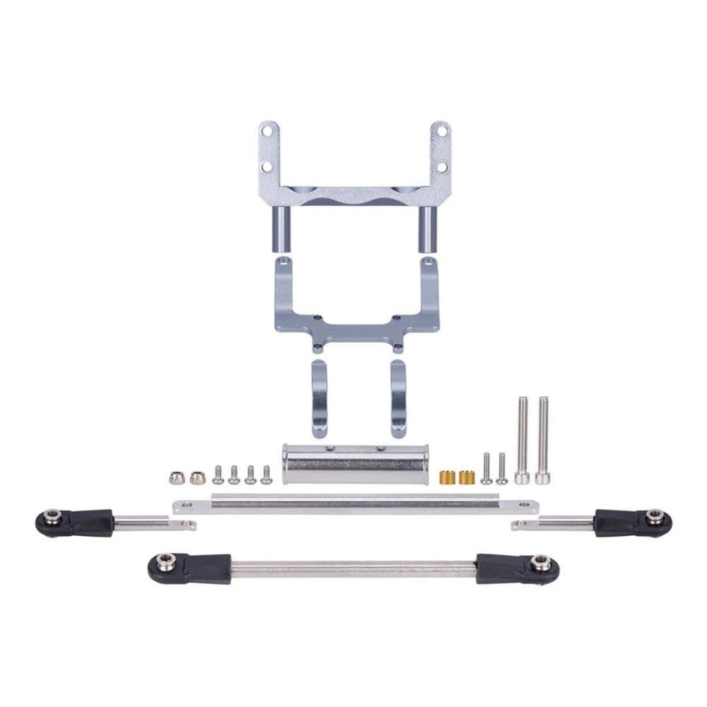 Aluminium SOA Servo Mount and Scale Hydraulic Steering Link 1 10 Scale Compatible with Automotive Motorcycle Parts(Titanium)