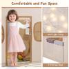 HONEY JOY Kids Tent, Large Toddler Playhouse w/Star Lights, Padded Mat, Side Pockets, Windows, Indoor Outdoor Washable, 47 x 40 x 56.5, Tent for Kids Aged 3+, Christmas Birthday (Beige) view 4