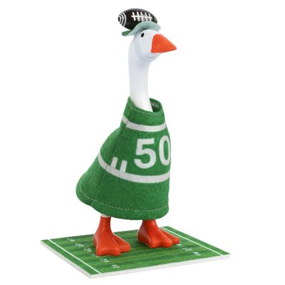 Neowedding 7 Inch Desk Goose Outfit Football Mini Goose Clothes with Headwear, Felt Magnetic Desktop Geese Costume, Funny Desk Geese Accessories for Football Fans, Office & Home Decor