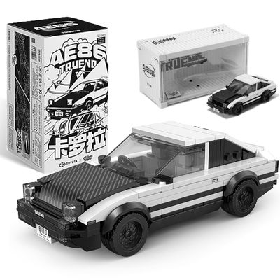 AE86 Trueno Car Building Kit, 327PCS Sports Car Model with Display Case, 1:24 Scale, Officially Licensed Classic JDM Building Toy, Compatible with Speed Champions, for Kids & Adult Collectors (AE86)