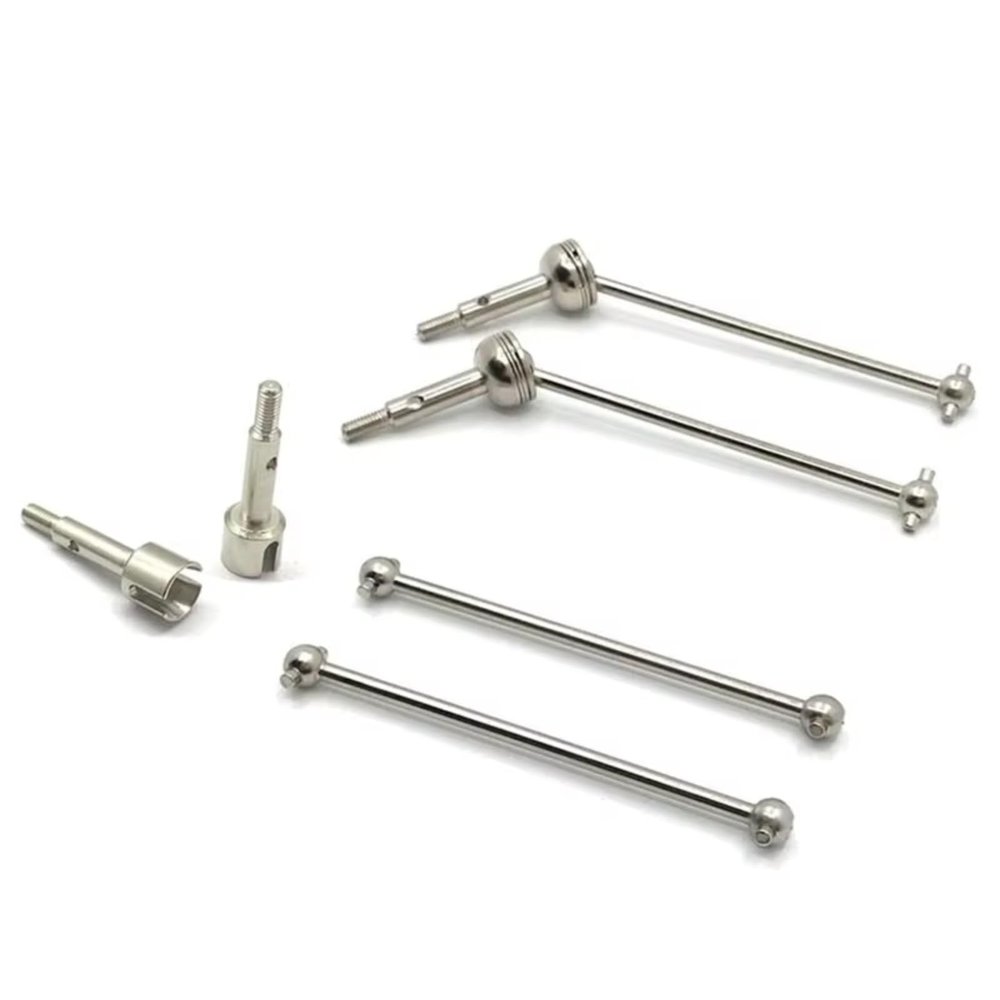 rc car DriveShafts Compatible with WLtoys 144001 144002 124016 124017 124018 124019 RC Car Upgrade Parts Accessories 4Pcs Metal Front Rear CVD Drive Shaft