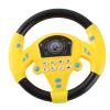 Baby Educational Copilot Steering Wheel Toy Interactive Music Sound Car Steering Wheel Tool with Dynamic Rhythm Suction Cup for Toddlers Kids 4 6 Years Old Plastic 21cm (Yellow) view 2