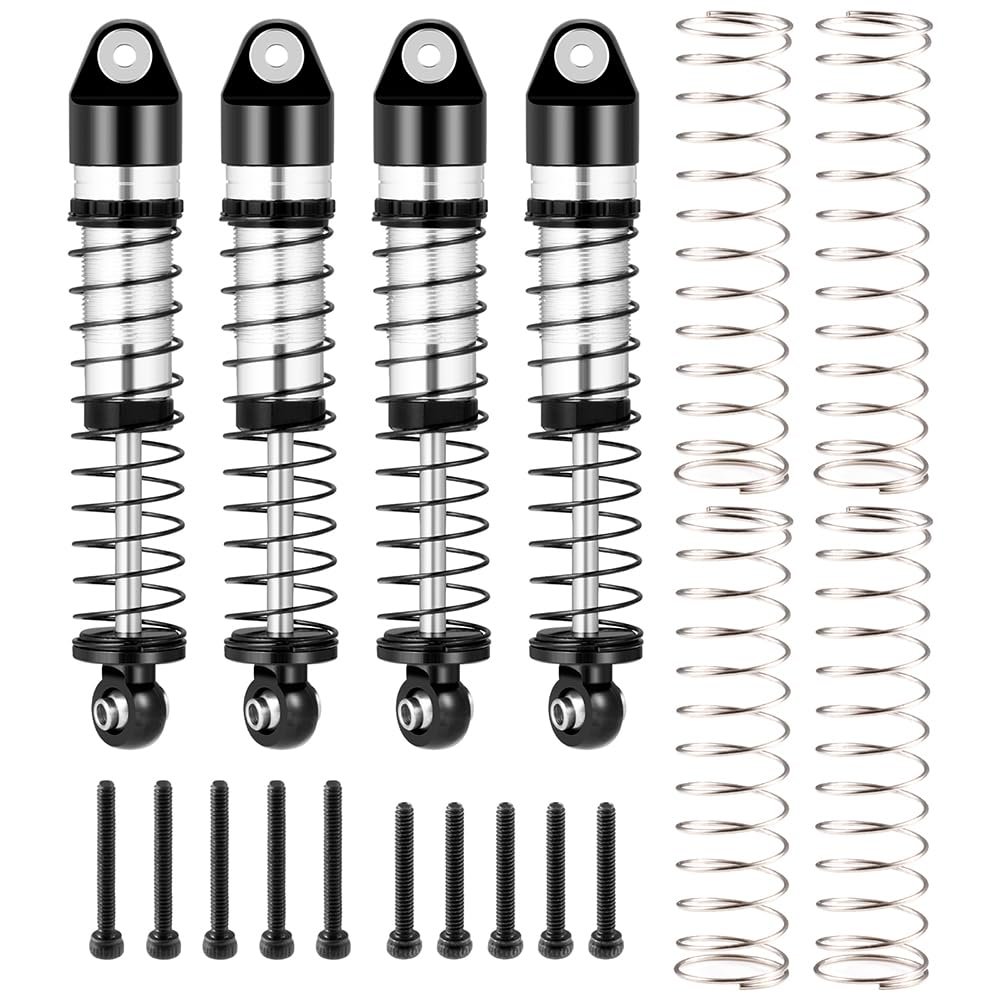 1/24th Aluminum RC Car Oil Shocks 48mm Extended Absorber Damper for All AXIAL SCX24 Deadbolt C10 JLU Gladiator Bronco