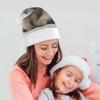 QWNMD Polar Bear LoveSanta Hat Soft Christmas Party Hat with Printed Design Santa Hat, Suitable for All Ages view 4