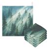 YANENDIE Misty Mountain Scenery Baby Washcloth, Soft & Absorbent Muslin Baby Washcloths Newborn Face Towel 5 Pack, 11.8x11.8 Inch 4 Layer Cotton Infant Washcloth Set view 1