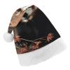 QWNMD Red PandasSanta Hat Soft Christmas Party Hat with Printed Design Santa Hat, Suitable for All Ages view 1
