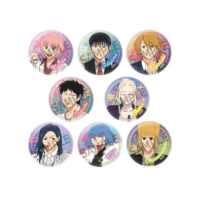 TV Anime Eburdei Host Trading Glitter Can Badges Box of 8