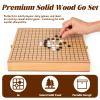 12-Inch Traditional Wooden Go Game Set with Pull-Out Storage Drawers  Classic Weiqi Board Game with Black and White Stones  Premium Wood Go Board for Beginners, Adults, and Professional Players view 2
