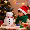 Creative Animated Winking Snowman, Cartoon Decoration, Talking Animated Snowman with Built-in Projector and Speaker, Plug and Play view 3