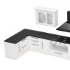 1:12 Cabinet, Modern Set, 7pcs Simulation Scene Furni with W Doors and Drawers, Birch Wood Conrary view 2