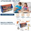 BestPriceCenter Deluxe 16 Piece Kids Construction Tool Set | Pretend Play Handyman Workshop Toys for Toddlers | Educational STEM Building Set for Boys & Girls view 2