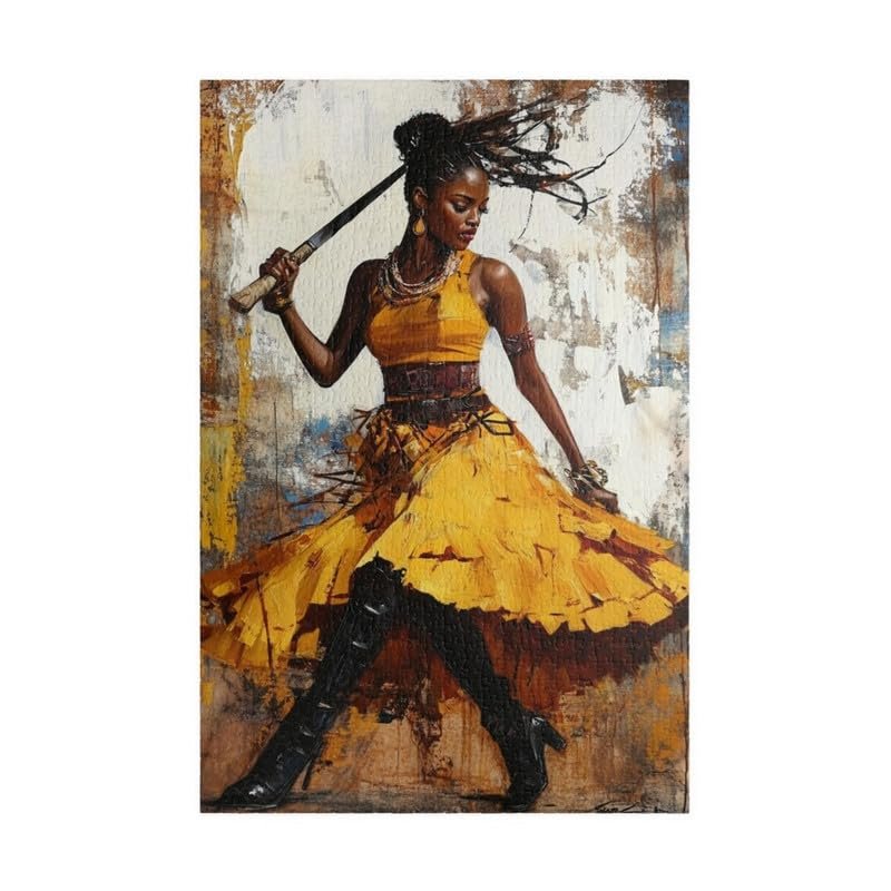 1000 Piece Puzzles for Adults - Vibrant Dancer Girl - Jigsaw Puzzle Family Creative Gifts Educational Difficult Challenging Fun Games Toys Home Decor Wooden Puzzle Art
