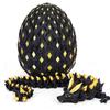 Helixsun 3D Printed Articulated Crystal-Dragon 9.8-Inch and Dragon-Egg, Glow in The Dark, Creative view 1