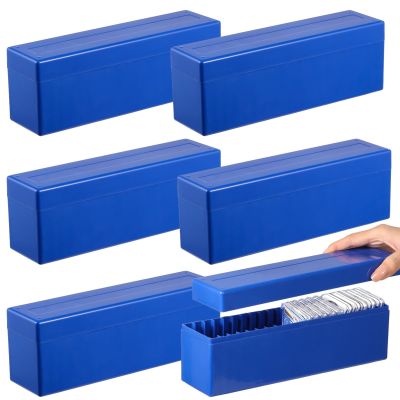 20 Slots Coin Containers, 6 Pcs Plastic Coin Storage Boxes, Slab Coin Holders with Coin Collection Boxes for Collectors School Bank Home Office Supplies