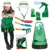 Grtheenumb Kids Gardening Kit, 7PCS/Set Toddler Gardening Set with Sun Hat, Apron, Sprayer, Gloves, Rake, Trowel and Shovels, Garden Tools for Kids Height 45.28-57.09 Inch, Tools view 2
