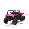 24V 440W Kids Ride On Six-Wheel Electric Dump Truck with 2.4G Remote Control, Anti-Collision Bar, Bluetooth Music, Ages 3-5(Pink) view 2