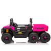24V 440W Kids Ride On Six-Wheel Electric Dump Truck with 2.4G Remote Control, Anti-Collision Bar, Bluetooth Music, Ages 3-5(Pink) view 3