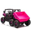 24V 440W Kids Ride On Six-Wheel Electric Dump Truck with 2.4G Remote Control, Anti-Collision Bar, Bluetooth Music, Ages 3-5(Pink) view 4