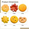 boxoon Cookie Biscuits Resin Miniature 60 Pcs And Chips, Accessories Craft Diy, For Bags Phone Cases And Hair Clips, Each 10 Pieces With 6 Designs, Decor Food Realistic view 4