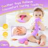 Baby Toys Sensory Musical Animal Stuffed Toy for Infant 0-3-6-12 Months Tummy Time Newborn, Plush Caterpillar with Mirror,Crinkle,Rattle Teething Toys for Baby Boys Girls Shower Gifts, Purple view 4