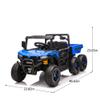 24V 440W Kids Ride On Six-Wheel Electric Dump Truck with 2.4G Remote Control, Anti-Collision Bar, Bluetooth Music, Ages 3-5(Blue) view 2