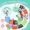 Baby Toys Sensory Musical Animal Stuffed Toy for Infant 0-3-6-12 Months Tummy Time Newborn, Plush Caterpillar with Mirror,Crinkle,Rattle Teething Toys for Baby Boys Girls Shower Gifts, Blue view 2