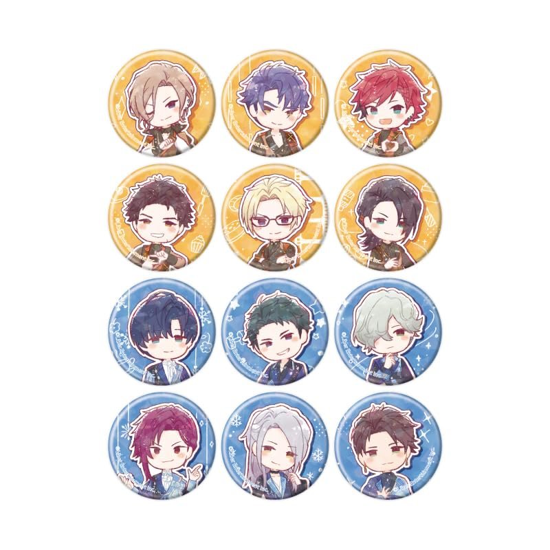 A3! 02 Fall & Winter Set [Graph Art Illustration] Hologram Can Badge [57mm] Complete Set of 12 Box