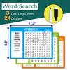 EDUMAETRIX 2-in-1 Mindful Puzzles Set with 24 Crossword and 8 Word Search, 1-12 Players, Memory Activities for Seniors with Alzheimer's and Dementia view 2