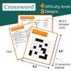 EDUMAETRIX 2-in-1 Mindful Puzzles Set with 24 Crossword and 8 Word Search, 1-12 Players, Memory Activities for Seniors with Alzheimer's and Dementia view 3