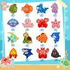 32 Packs Easter Sea Animal Pop Fidget Toys,Mini Keychain Bulk Sensory Toys for Kids Easter Basket Stuffers,Party Favors Carnival Birthday Gifts for Toddlers,Goodie Bags Stuffers ,Classroom Prizes view 3