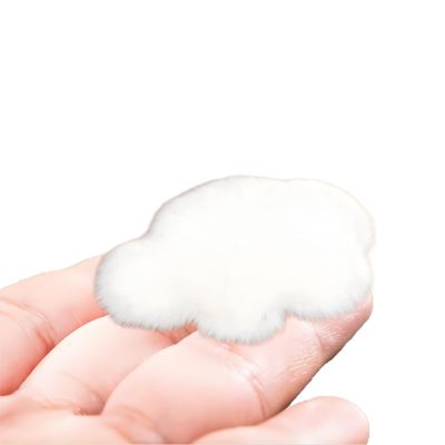 1:12 Scale Miniature Dollhouse Cloud Rug  Soft White Faux Fur Carpet, Cozy Bedroom & Living Room Accessory for Dollhouse Decoration, Mini Scene Layout, DIY Display & Micro Landscape Dcor (5.8x3.8in)