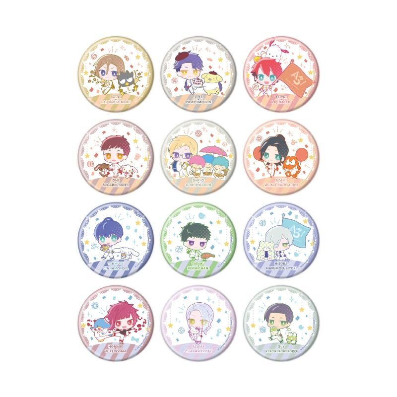 A3! Sanrio Characters 08 A&W [Mini Characteristic] Can Badge Complete Set of 12 Boxes