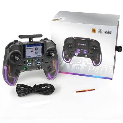 Flysky Transmitter, PA01 RC Transmitter with 2.4" IPS Display - Hall Gimbal - AFHDS3/ELRS - Gyro/Voice Alert - Type-C Simulator