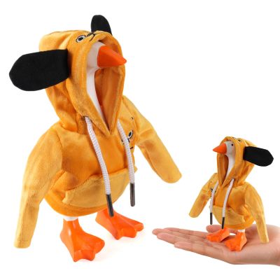 7inch Desk Goose Outfits, Mini Desktop Goose Clothes Desk Goose Accessories Set for Magnetic Goose Statue ( Yellow Dog )