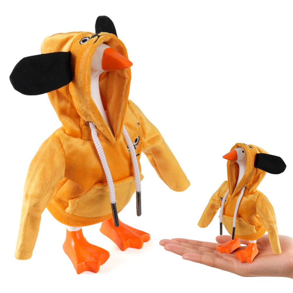 7inch Desk Goose Outfits, Mini Desktop Goose Clothes Desk Goose Accessories Set for Magnetic Goose Statue ( Yellow Dog )