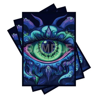 100 PCS TCG/MTG Card Sleeves, Matte Back Anti-Slip & Easy Shuffling Applicable to OCG CCG DTCG PTCG, 2.6 x 3.6 in Standard Size Cards (Demonic Giant Eye)