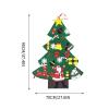 3D Felt Christmas Tree for Toddler - DIY Felt Craft Kit with Detachable Ornaments for Holiday Fun | Soft Material, Easy Assembly, Educational Play, Ideal for Home Wall Door, 95x70x0.5cm view 2
