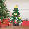 3D Felt Christmas Tree for Toddler - DIY Felt Craft Kit with Detachable Ornaments for Holiday Fun | Soft Material, Easy Assembly, Educational Play, Ideal for Home Wall Door, 95x70x0.5cm view 3