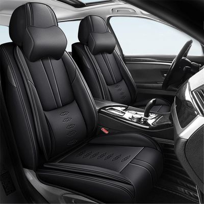 QUFEI Car Seat Covers for Sonic,for Chevy Sonic 2012-2020,Leather Front Seat Covers,Airbag-Compatible Car Seat Protectors,Waterproof Seat Cover for Cars(Black,2PCS/with Pillows)