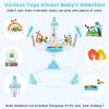 INFANS Baby Activity Center Jumper with Music, Light, Interactive Toys, 360Rotating Seat, 3 Heights for 6+ Months (Blue) view 3