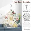 Snugozo Wind Spinners for Yard and Garden Decor, Christmas Holly & Snowflake, Wind Chimes for Outdoor, Christmas Tree Shaped 3D Kinetic Tinplate Hanging Sculpture, Ideal for Patio, Gifts, Holiday view 4
