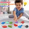 24 Pcs Dinosaur Party Favors,Easter Egg Stuffers for Kids Toddlers Fidgets Pop Keychain Bulk, Basket Fillers Goodie Bags,Stress Relief Sensory Toys,Boys Girls Classroom Prizes Birthday Gift Exchange view 2